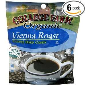College Farm Organic Candy, Vienna Roast, 4.75 Ounce Bags (Pack of 6)