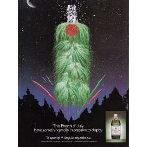  Print Ad 1989 Tanqueray Fourth of July Tanqueray Books