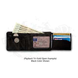 New 2012 Dakine Mens Payback Tri Fold Wallet   Denim  