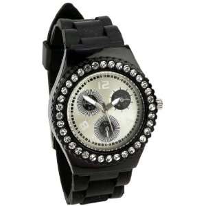  Crystal Studded Large Face Watch 