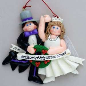  Personalized Bride and Groom Christmas Ornament