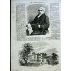 Samuel Gurney 1856, Orphan Home Ham Surrey Old Print 