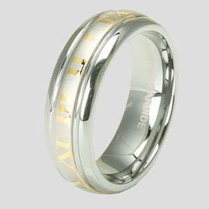   Carbide Ring With Unique Roman Numerals Design In Gold Color Jewelry