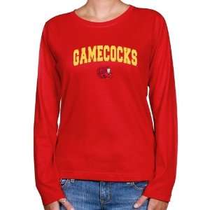 Jacksonville State Gamecocks Ladies Red Logo Arch Classic Fit T shirt 