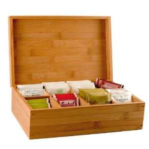  Personalized Bamboo Tea Organizer Box 
