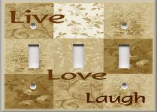Light Switch Plate Cover   Inspirational Sayings   Live Love Laugh 
