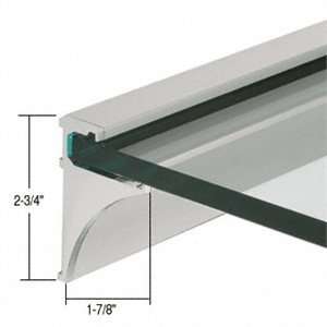   CRL Brushed Nickel 24 Aluminum Shelving Extrusion for 3/8 Glass