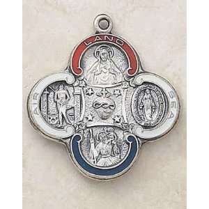  Sterling Silver Military 4 way Medal 