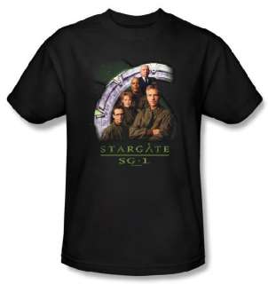 Stargate SG 1 Gate & Original Cast Stacked T Shirt, NEW  