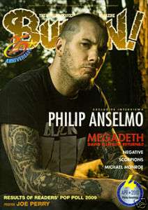 BURRN Magazine 04/10 PHILIP ANSELMO PANTERA MEGADETH  