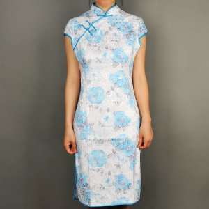 Elegant Floral Girl Mini Dress Cheongsam Available Sizes 0, 2, 4, 6 