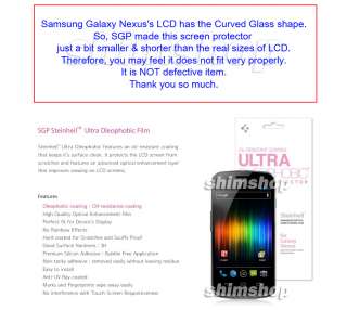 Samsung Google Galaxy Nexus GT I9250 I515 SGP LCD Oleophobic Screen 