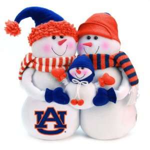 NCAA Auburn Tigers Snowmen Family Holiday Table Top Decoration  