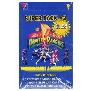  Power Rangers Super Pack #2 Trading Card & Power Caps Box 