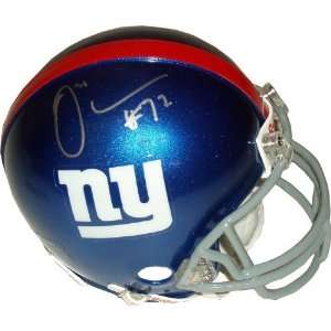  Osi Umenyiora Autographed/Hand Signed New York Giants Mini 