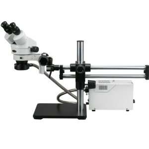  3.5X 90X Binocular Stereo Microscope with Fiber Optic Ring 