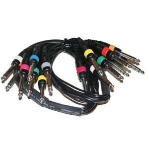  Seismic Audio   8 Channel 1/4 TRS Effects Snake Cable 5 