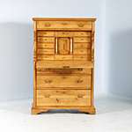 Antique Country Waxed Pine Swedish Secretary Desk Circa 1840 1860 