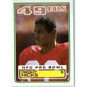  1983 Topps # 167 Dwight Hicks San Francisco 49ers Football 