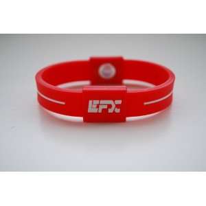  EFX Silicone Sport Bracelet Wristband Red with White   8 