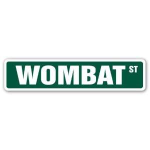  WOMBAT Street Sign wambat Australia joeys Australian gift 