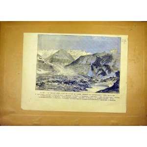  Switzerland Elm Canton Glacier Mountain Print 1881