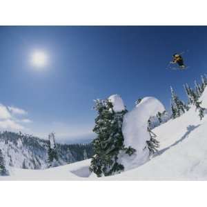  A Skier Catches Some Big Air on the Big Mountain National 