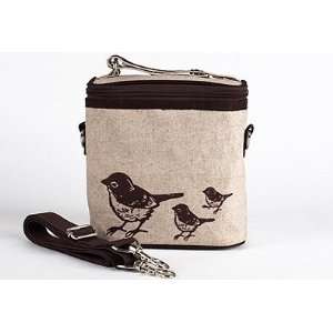  SoYoung Large Insulated Cooler Lunch Bag   Brown Birds 