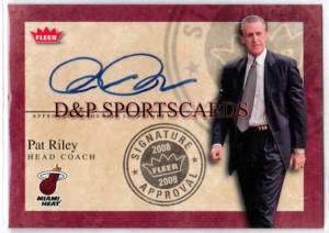2008 09 Fleer Signature Approval Auto Pat Riley  