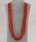 BEAUTIFUL* APPROX 26 CORAL 5 STRAND NECKLACE  