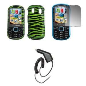 Samsung Intensity II U460   Neon Green and Black Zebra Stripes Design 