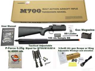 Ultimate KJW M700 Take Down Gas Powered Airsoft Sniper Rifle  400FPS