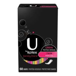  U by Kotex Barely There Liners   Thin, 60 ct Health 