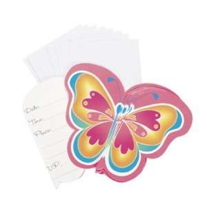  Butterfly Party Invitations (8 PC) Toys & Games