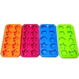 FOUR trays(two of each style)Shaped ICE CUBE TRAY kitchen jello 