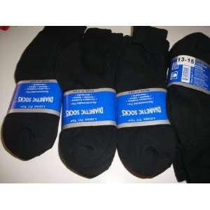 Diabetic black low cut golf style Socks MEN sock size 13 15, 1 dozen 
