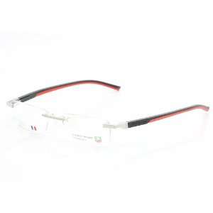 Tag Heuer Eyeglasses TH0844 Palladium/Red Optical Frame
