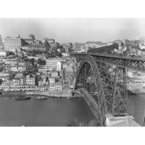  A Portion of Porto and its Large Two Tiered Bridge Across 