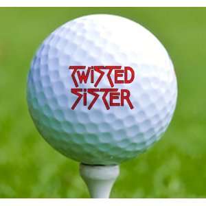  3 x Rock n Roll Golf Balls Twitsted Sister Musical 
