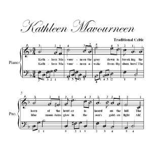   Kathleen Mavourneen Easy Piano Sheet Music Traditional Celtic Books