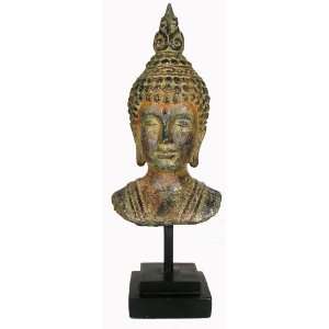  Thai Buddha / Ayutthaya Head / Phra U Thong Carved Statue 