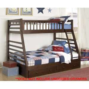 Dreamland Twin/Full Bunk Bed in Cherry By Homelegance 