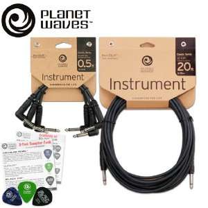 Planet Waves Cable Ready Pack includes Twenty Foot Classic and 3 Six 