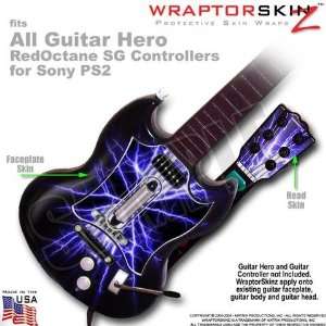 Lightning Blue Skin by WraptorSkinz TM fits All Sony PS2 Guitar Hero 