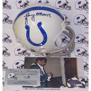   Autographed/Hand Signed Baltimore Colts Throwback 2 Bar Mini Helmet