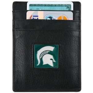  NCAA Michigan State Spartans Black Leather Money Clip and 