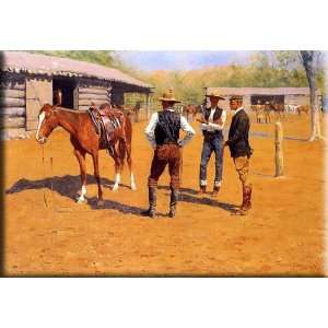  Buying Polo Ponies in the West 30x21 Streched Canvas Art 