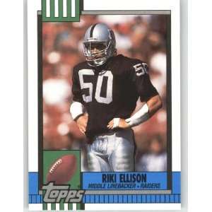 1990 Topps Traded #98T Riki Ellison   Los Angeles Raiders (Football 
