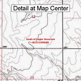  USGS Topographic Quadrangle Map   South of Flagler 