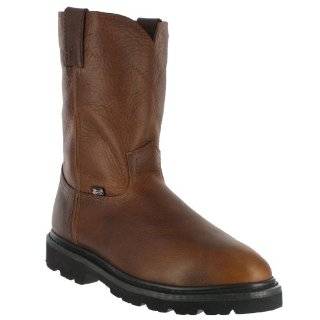 Justin 10 Premium Leather Steel Toe Pull   on Boots Tan by Justin 